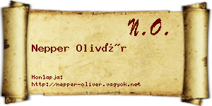 Nepper Olivér névjegykártya