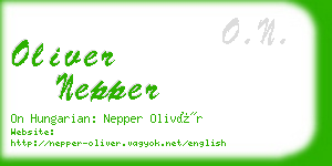 oliver nepper business card